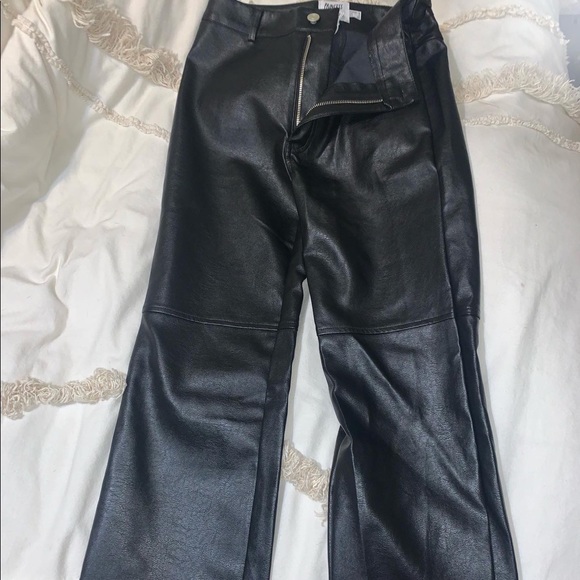 NWT Princess Polly Black Leather Pants - Picture 2 of 3
